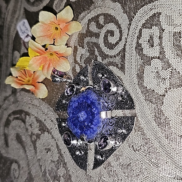 New Solar Quartz Iron Cross Pendant ✝️ Maltese - Picture 4 of 8